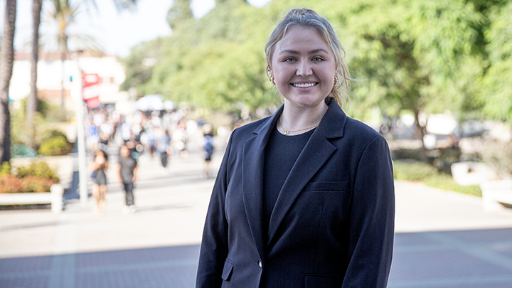 Kailey Quezada is photographed on the SDSU campus