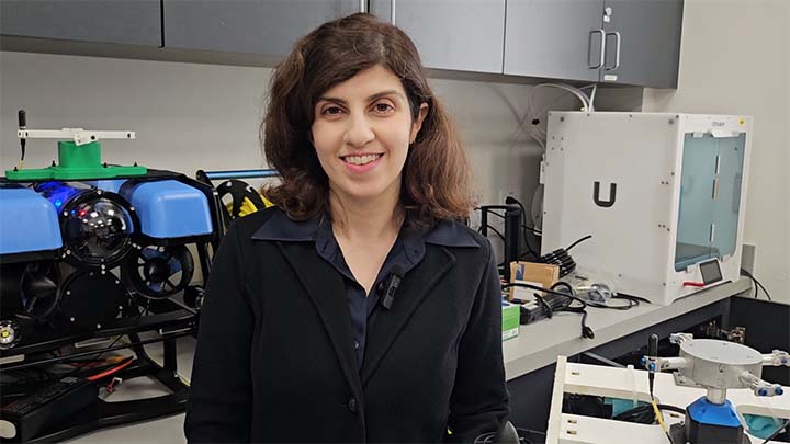 Zahra Nili Ahmadabadi is photographed in her lab.