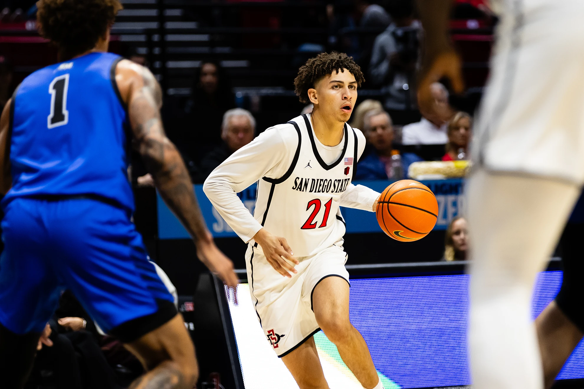 Miles Byrd (21) became just the second player in the last 10 seasons to record at least 20 points, 8 rebounds, 5 steals and 4 blocks in the same game.