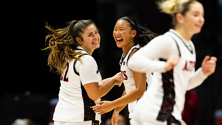 The Aztec basketball team (9-1) cruised to a 107-36 win over Bethesda in front of a record-breaking crowd Friday.